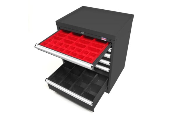 HBM 6 laden Profi Gereedschapskast 72 x 58 x 80 cm Zwart - Afbeelding 3