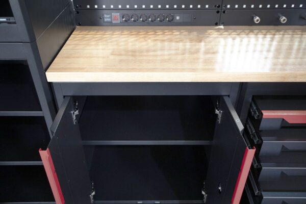 HBM expert modulair werkplaatssysteem, 10-delig, zwart rood - Afbeelding 13