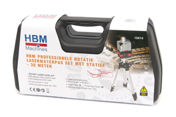 HBM Professionele Rotatie Laserwaterpas Set met Statief  - 30 Meter - Afbeelding 14
