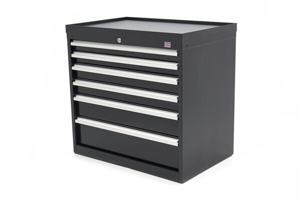 HBM 6 Laden Profi Gereedschapskast 88 x 58 x 80 cm zwart