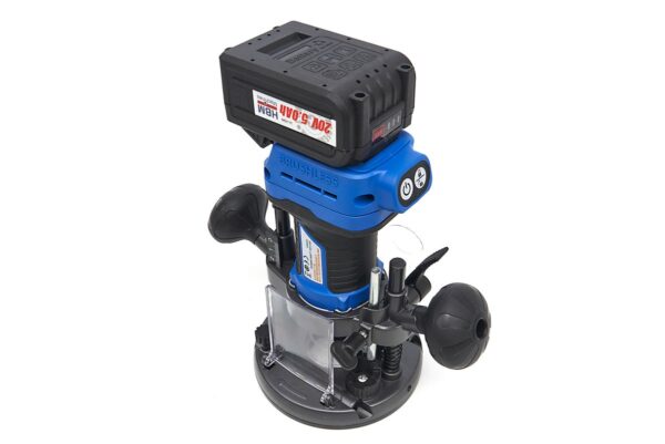 HBM Professionele 20 Volt 5,0 AH Li-ion Bovenfreesmachine en 2 Li-ion Accu's