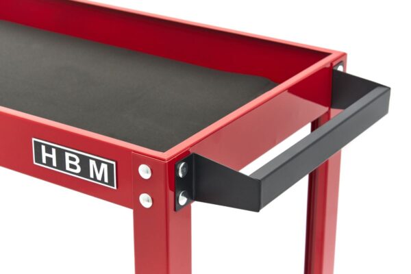 HBM  verrijdbare gereedschapswagen 2-laags, rood - Afbeelding 6