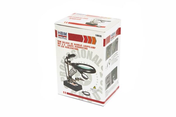 HBM Deluxe 3e Handje Loupelamp met 3 x  Loupe Vergroting en LED Verlichting - Afbeelding 6
