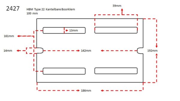 HBM Type 22 Kantelbare Boorklemmen - Afbeelding 7