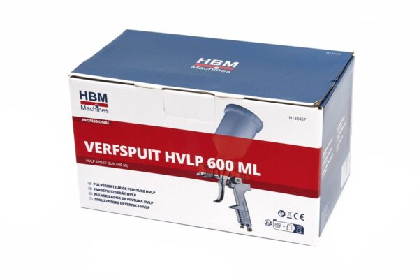 HBM verfspuit HVLP 600 ml - Afbeelding 2
