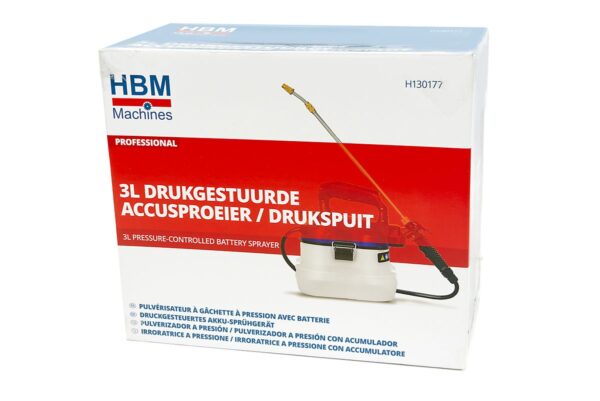 HBM 3 Liter Drukgestuurde Sproeier / Drukspuit op Accu 20 Volt 2.0AH Li-Ion - Afbeelding 14