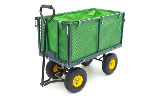 HBM 100 Kg Trekkar, Bolderwagen, Tuinkar Met 86 x 46 x 38 cm Laadbak Inclusief Canvas Zak