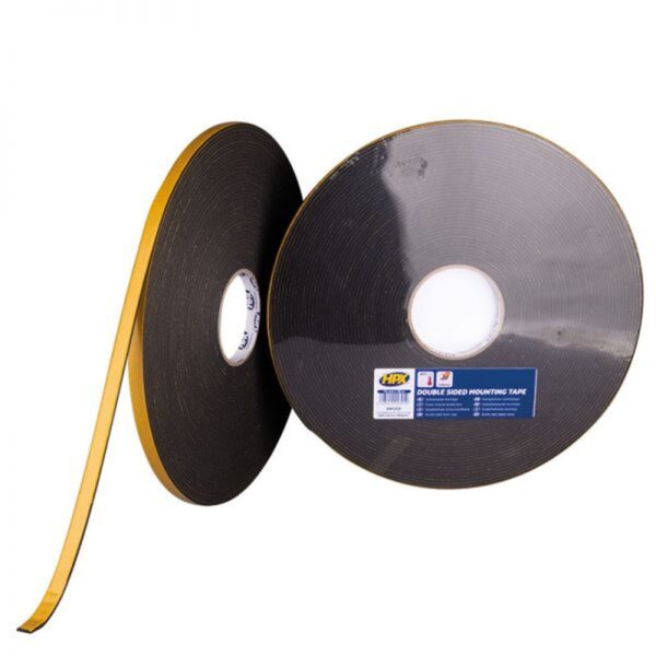 HPX Dubbelzijdige bevestigingstape 3mm - anthraciet 12mm x 25m