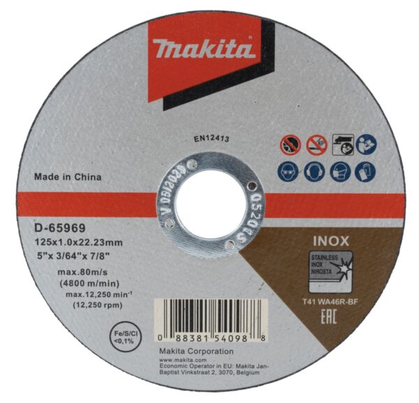 Makita Doorslijpschijven 125 mm 12 Stuks In Blik D-65969-12
