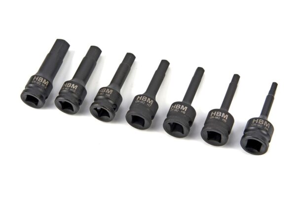 HBM Lange Inbus Krachtdoppenset met 3/8 inch Opname 7 Delig
