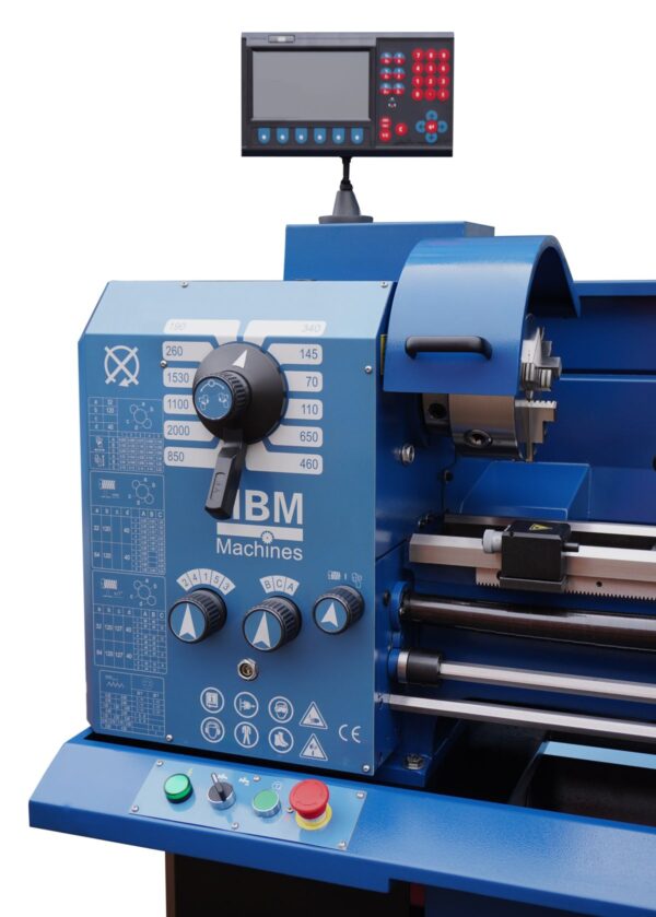 HBM professionele metaaldraaibank compleet 330x1000 met LCD digitaal uitleessysteem 400V - Afbeelding 3