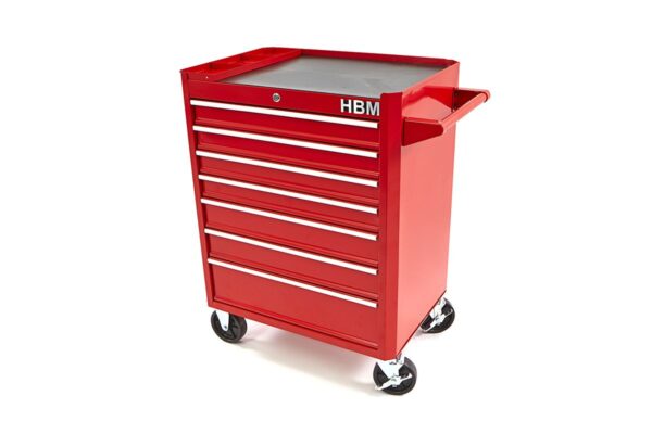 HBM Gereedschapswagen met 7 laden - 66 cm - rood - Afbeelding 3
