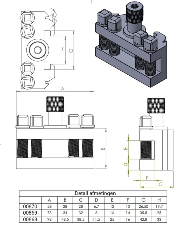 HBM M Snelwisselhouder model Dixon - Afbeelding 8