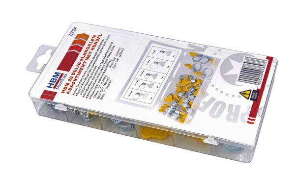 HBM 26 Delig Slangklem Assortiment met Hendel - Afbeelding 2
