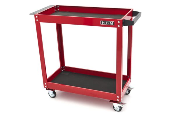 HBM  verrijdbare gereedschapswagen 2-laags, rood