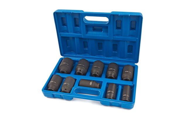 HBM 1/2 inch Krachtdoppenset Grote Maten 10 Delig
