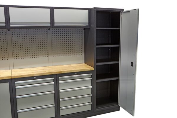 HBM professional modulair werkplaatssysteem, 16-delig, zwart grijs - Afbeelding 8