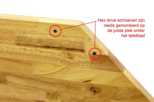 HBM 87 cm Massief Houten Hoek Werkblad voor Werkplaatsinrichting - Image 3