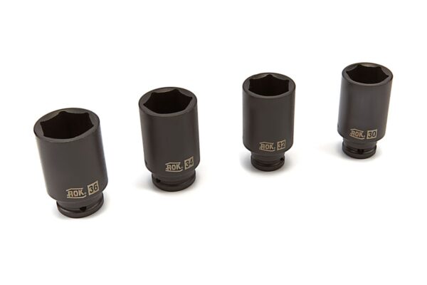 AOK 4 Delige 1/2 inch Lange Krachtdoppenset Grote Maten - Afbeelding 2