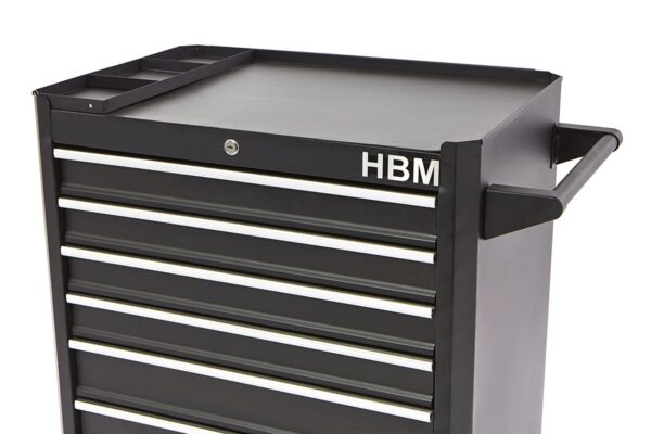 HBM Gereedschapswagen met 7 laden - 66 cm - zwart - Afbeelding 4
