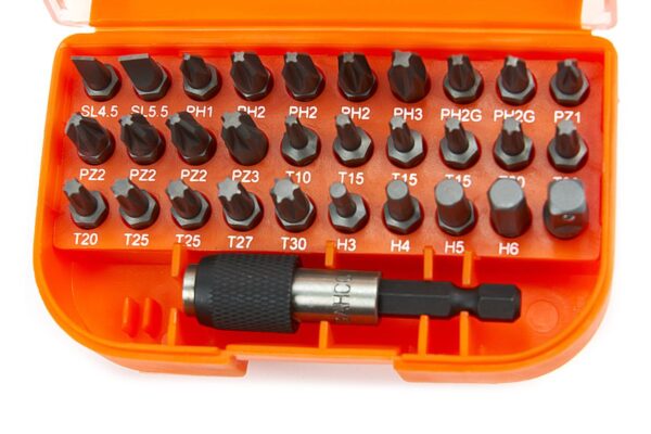 Bahco bitset voor gleuf, Phillips, Pozidriv, TORX 31-delig - Afbeelding 3