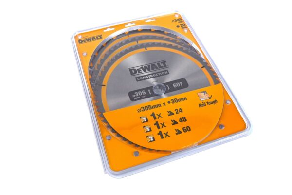 Dewalt Accessoires DT1964-QZ Cirkelzaagblad 305 x 30 mm 3-Pack DT1958-QZ + DT1959-QZ + DT1960QZ - Image 2