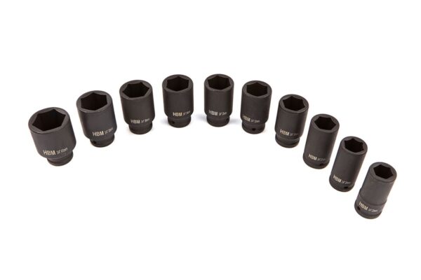 HBM 3/4 inch Krachtdoppenset Grote Maten 10 Delig - Bild 4