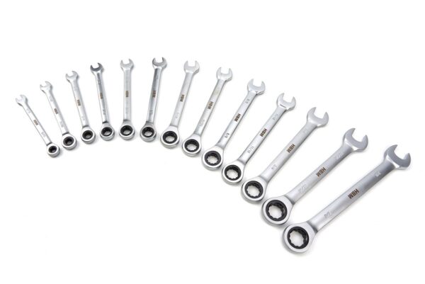 HBM 13 Delige Ring, Ratel, Steeksleutelset INCH in Carobn Foam inlay voor Gereedschapswagen - Afbeelding 7