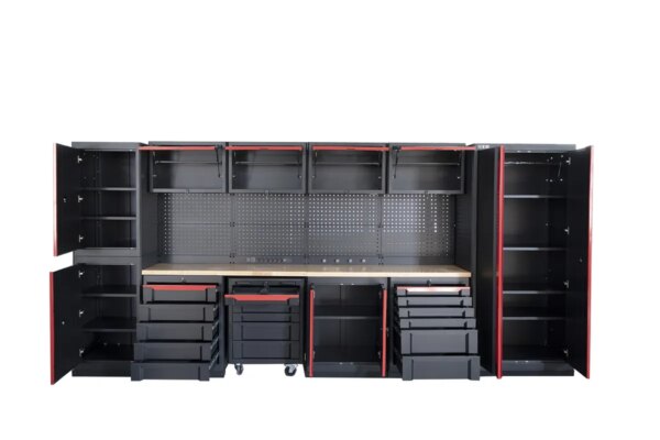 HBM expert modulair werkplaatssysteem, 17-delig, zwart rood - Afbeelding 6