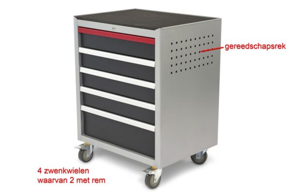 HBM 5 Laden Deluxe Professionele Gereedschapswagen voor Werkplaatsinrichting - Image 5