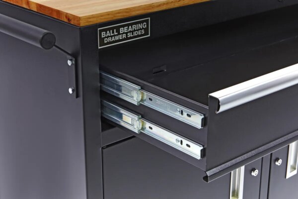 HBM 117 cm Profi Verrijdbare Gereedschapswagen / Werkbank - ZWART - Afbeelding 6