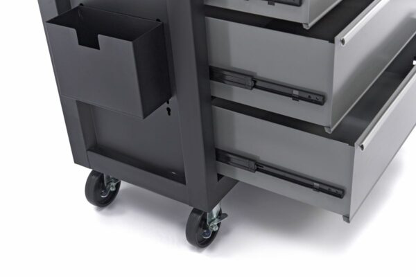 HBM deluxe gereedschapswagen, 5 laden, Klein, zwart, grijs - Afbeelding 6