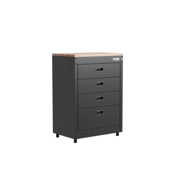 HBM ladenkast 71 cm, 4 laden, zwart - Afbeelding 3