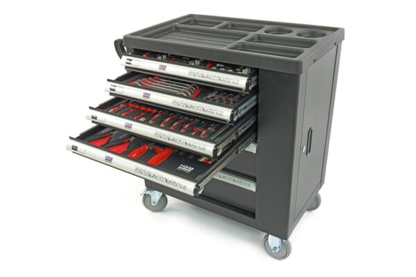HBM Premium gevulde gereedschapswagen met deur - 154 delig - Afbeelding 28