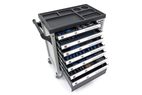 HBM Premium Gevulde Gereedschapswagen met deur - 245 Delig Inch (Engelse) Maten - Afbeelding 31
