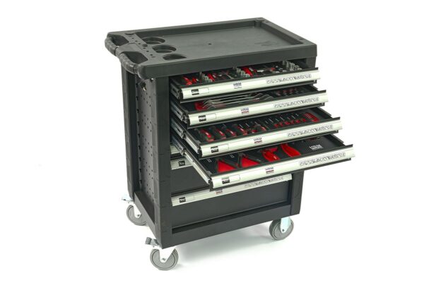 HBM Premium Gevulde gereedschapswagen - 154 Delig