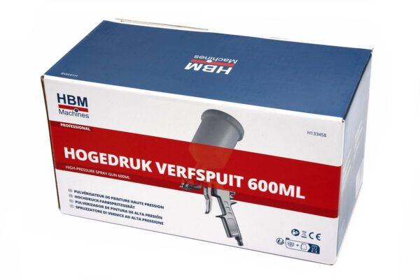 HBM hogedruk verfspuit 600 ml - Afbeelding 8
