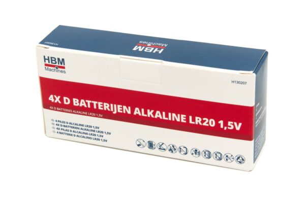 HBM 4 Stuks Type D Super Alkaline Batterijen LR20 - Afbeelding 5