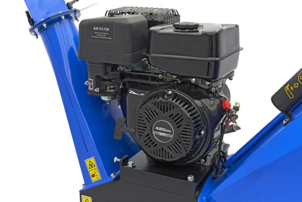 HBM Professionele 4 Takt 15 PK - 420 cc Benzine Hakselaar - Houtversnipperaar op Rupsbanden - Afbeelding 13