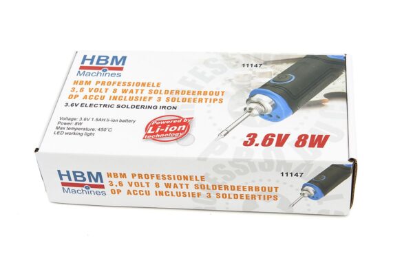 HBM Professionele 3,6 Volt 8 Watt Soldeerbout op Accu Inclusief 3 Soldeertips - Bild 10