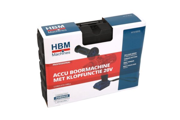 HBM accu boormachine met klopfunctie 20 Volt Power20 - Afbeelding 6