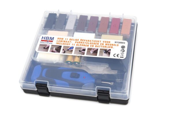 HBM 11 Delige Reparatieset voor Laminaat – Parketvloeren en Meubels Inclusief 11 Kleuren en Batterijen - Afbeelding 8