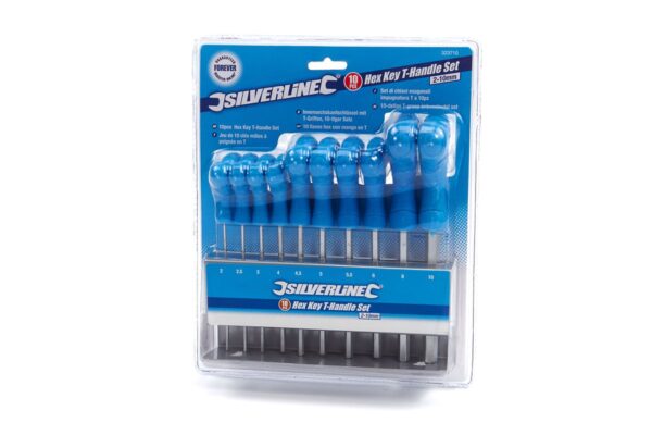Silverline 10 Delige T-Grepen Inbussleutel Set - Image 4