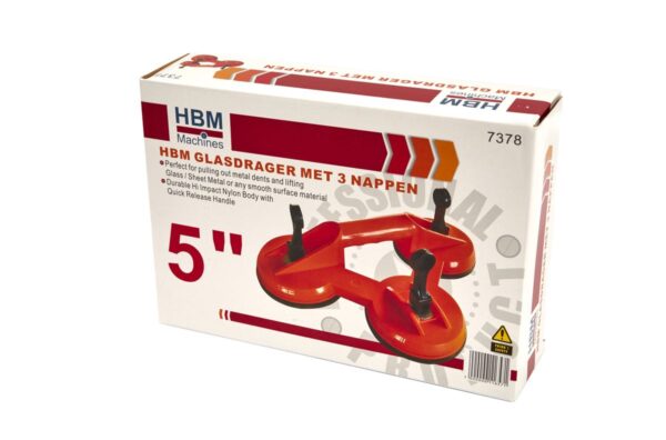 HBM Glasdrager / Zuignap met 3 koppen 80kg - Afbeelding 4