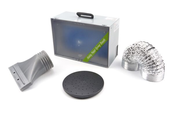 HBM Airbrush Spuitcabine met verlichting, Afzuiging, Draaiplateau - Afbeelding 4
