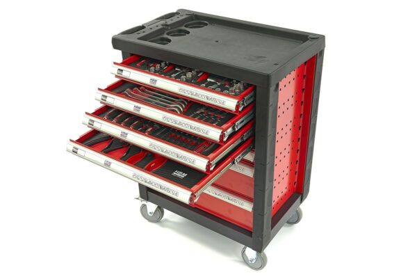 HBM Premium Gevulde gereedschapswagen - 154 Delig - Afbeelding 3