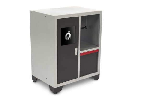 HBM Deluxe Afvalbak en Papierhouder Voor Werkplaatsinrichting - Afbeelding 3