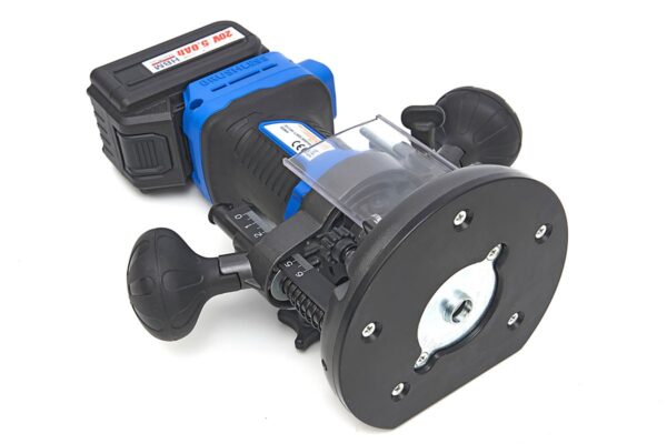 HBM Professionele 20 Volt 5,0 AH Li-ion Bovenfreesmachine en 2 Li-ion Accu's - Afbeelding 11
