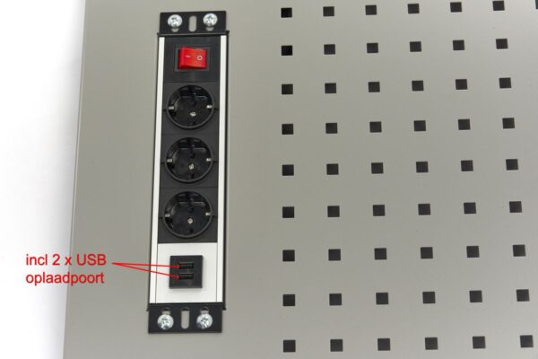 HBM Gereedschapsbord 105 x 61 cm Inclusief Stekkerdoos voor Werkplaatsinrichting - Image 8