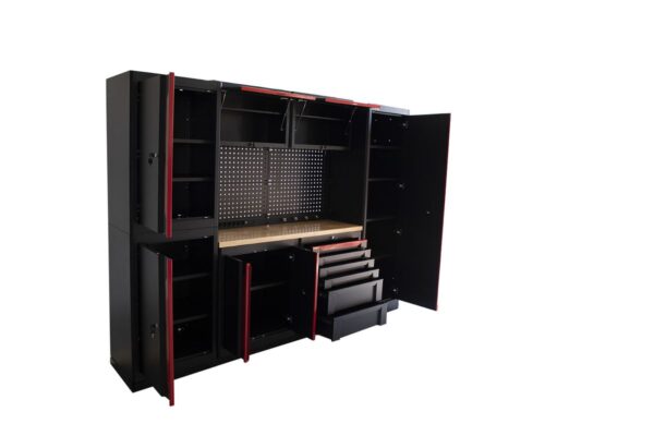 HBM expert modulair werkplaatssysteem, 10-delig, zwart rood - Afbeelding 7